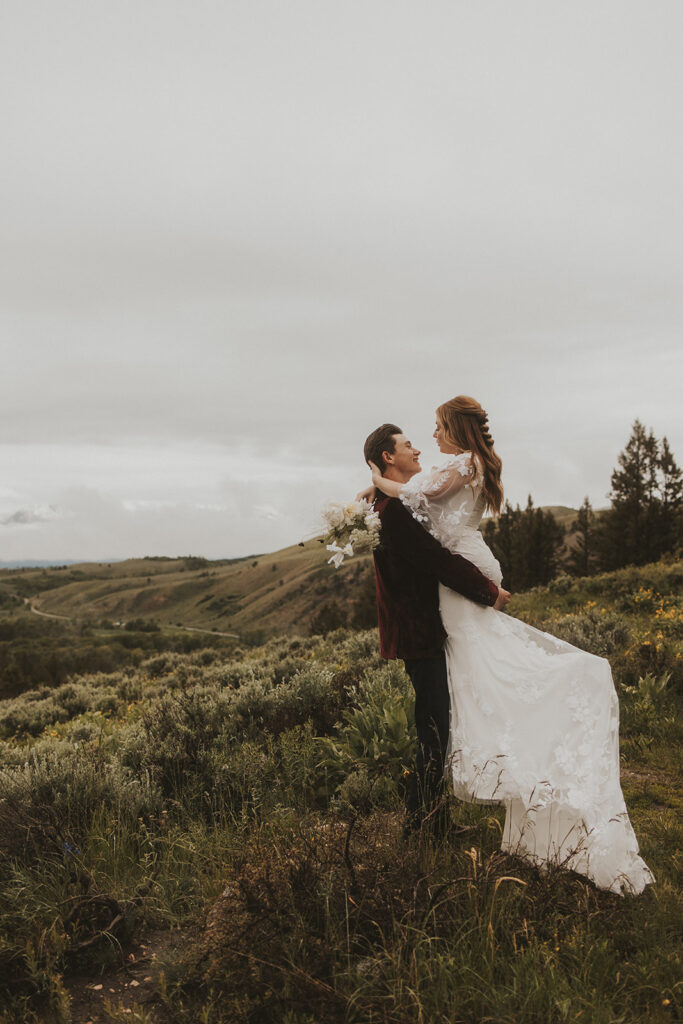 a grand teton elopement in the morning - kp adventure and photo
