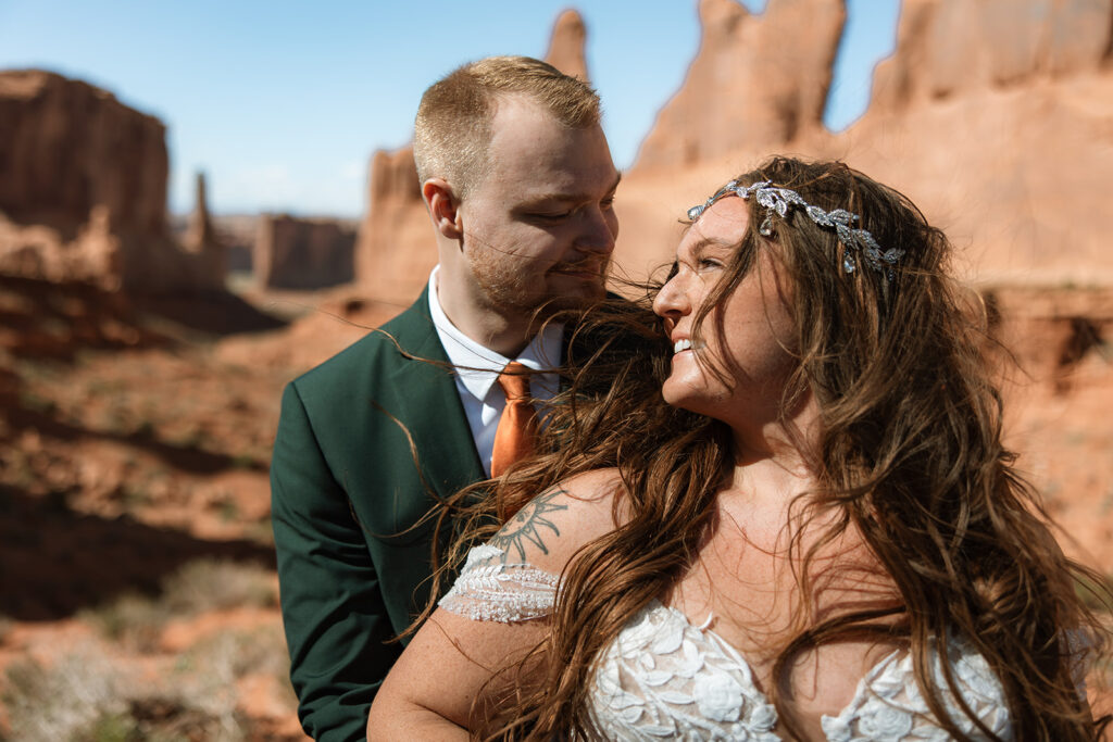 Romantic and Adventurous Elopement at Arches National Park in Moab