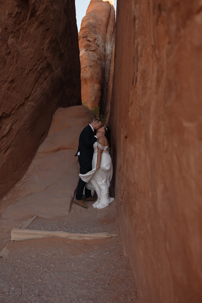 couple at the arches national park