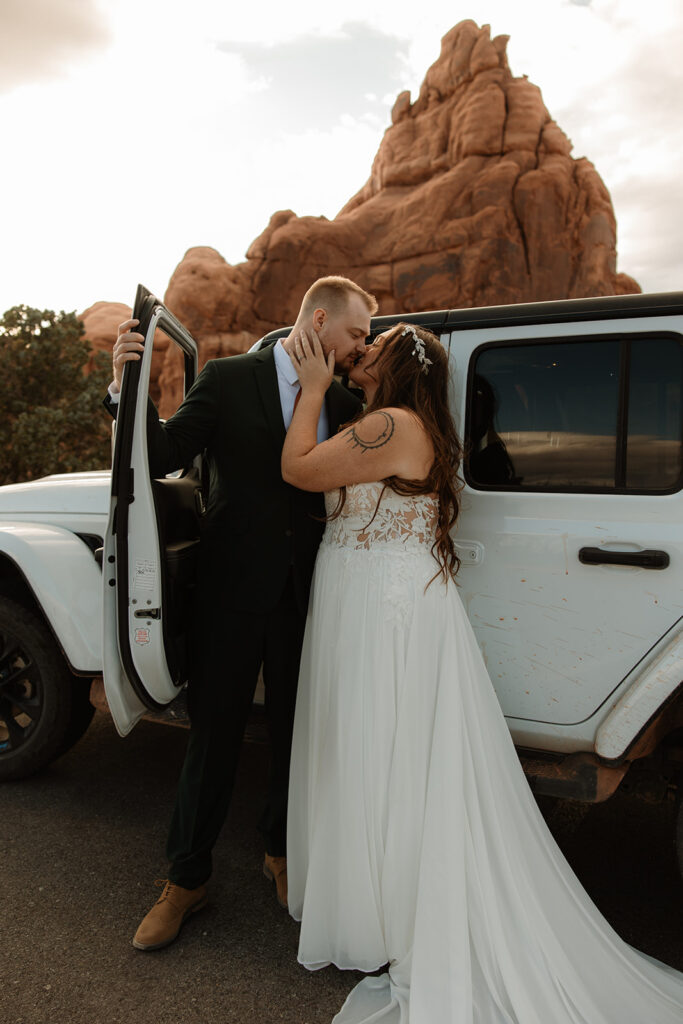 Romantic and Adventurous Elopement at Arches National Park in Moab