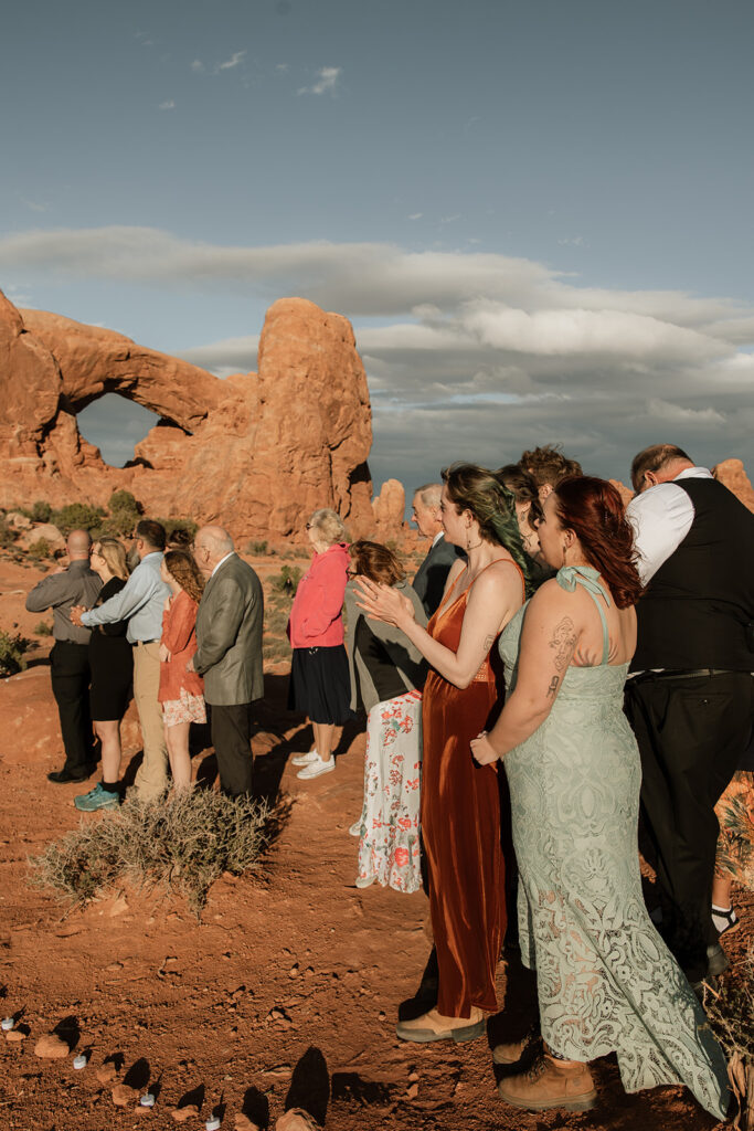 guests at the elopement ceremony 