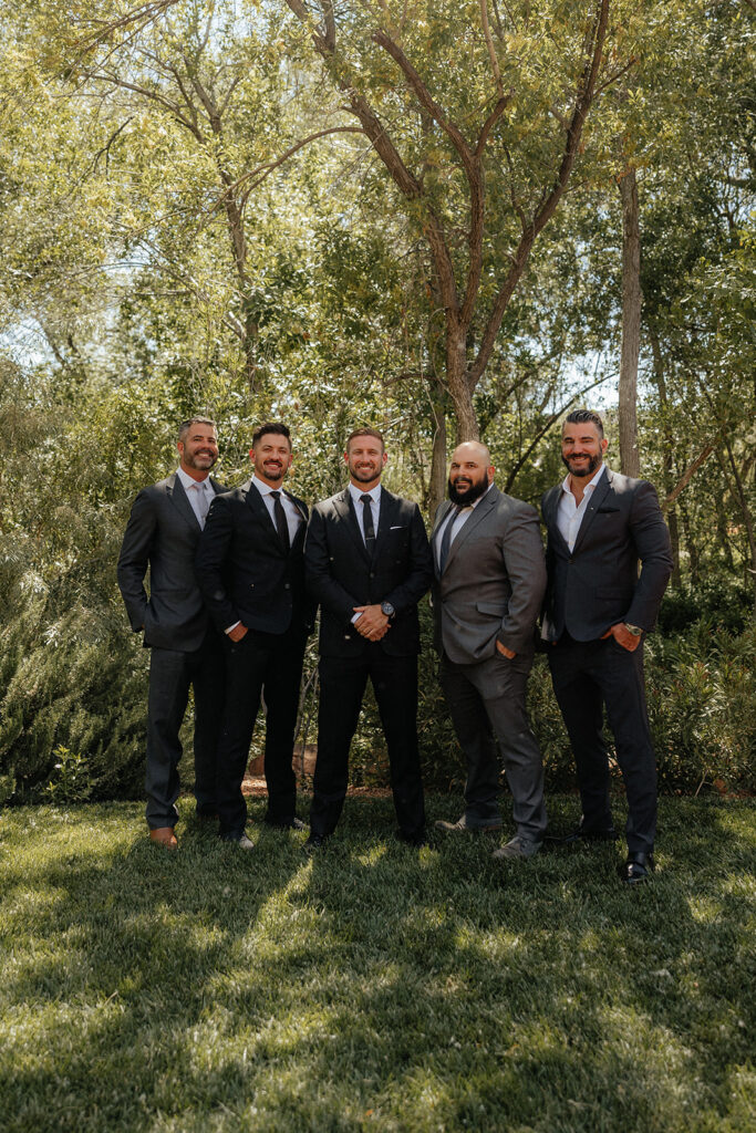 groom and his friends at his Elegant and Adventurous Wedding