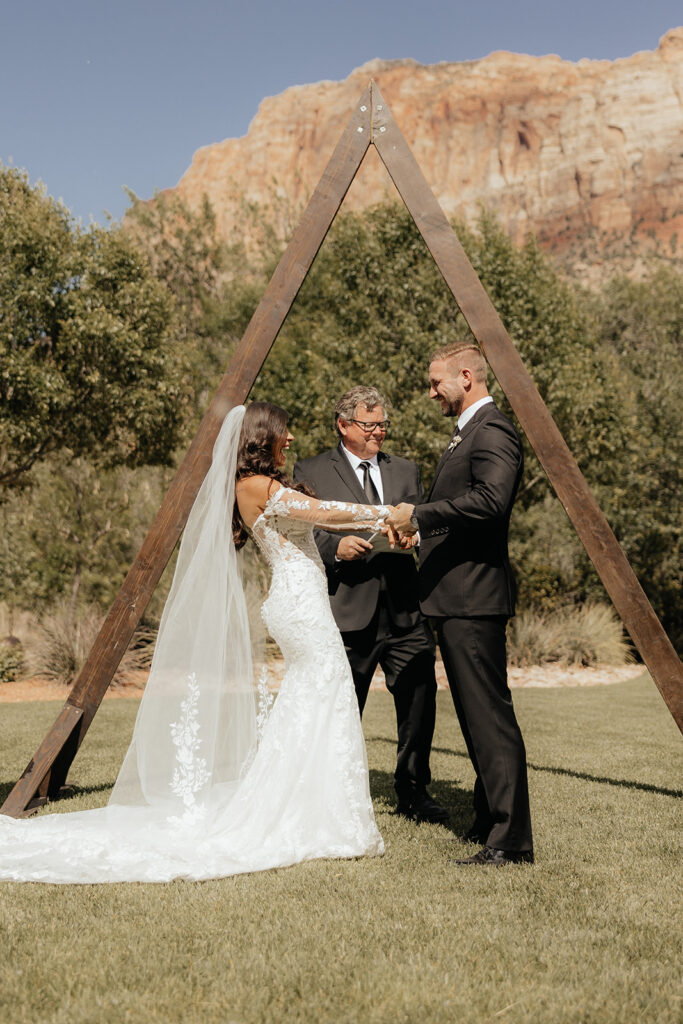 couple after their wedding ceremony