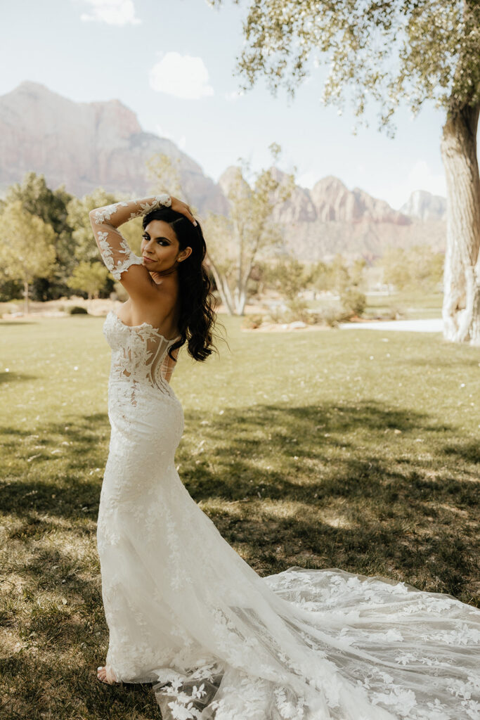 bride after her wedding ceremony 