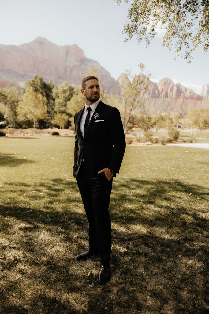 groom after the wedding ceremony