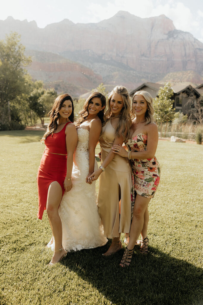 portrait of the bride and her friends