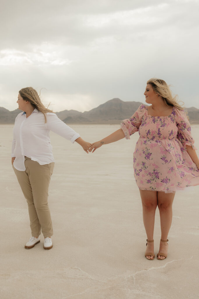 Playful Elopement at Bonneville Salt Flats