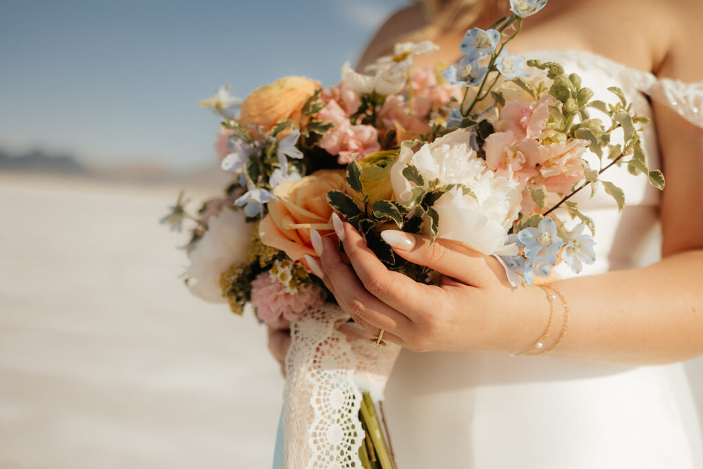 Playful Elopement at Bonneville Salt Flats