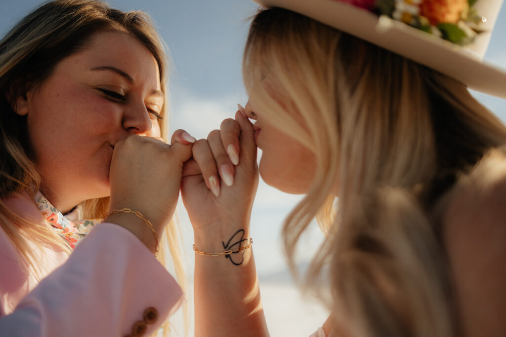 Playful Elopement at Bonneville Salt Flats