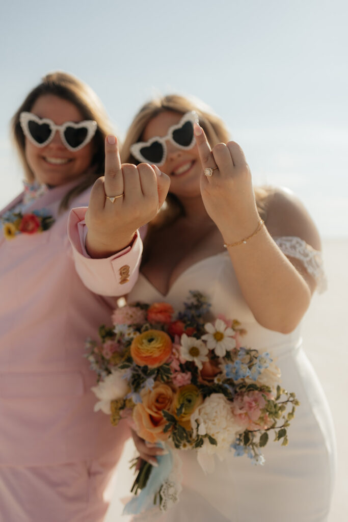 happy couple at their intimate elopement 