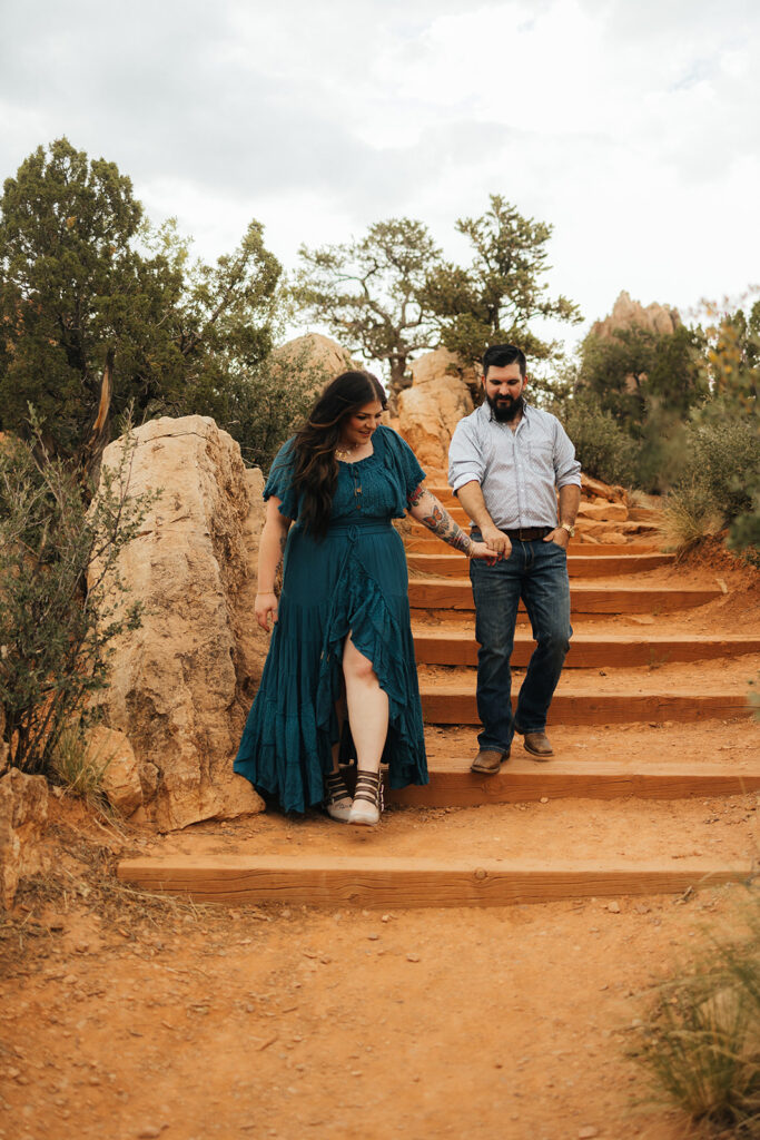 couple walking holding hands