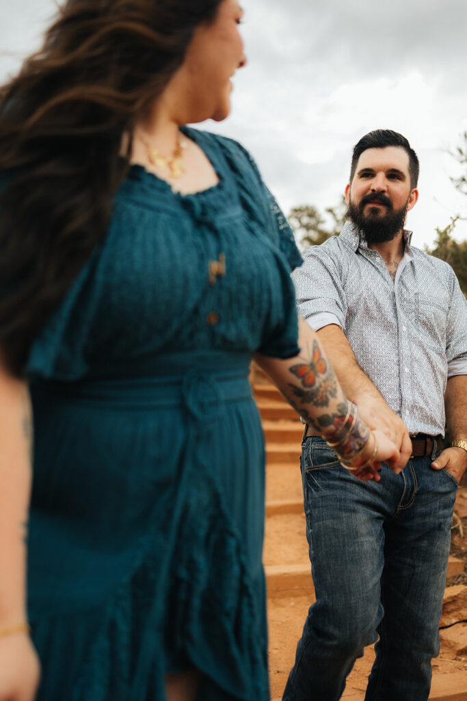 couple at their engagement photoshoot