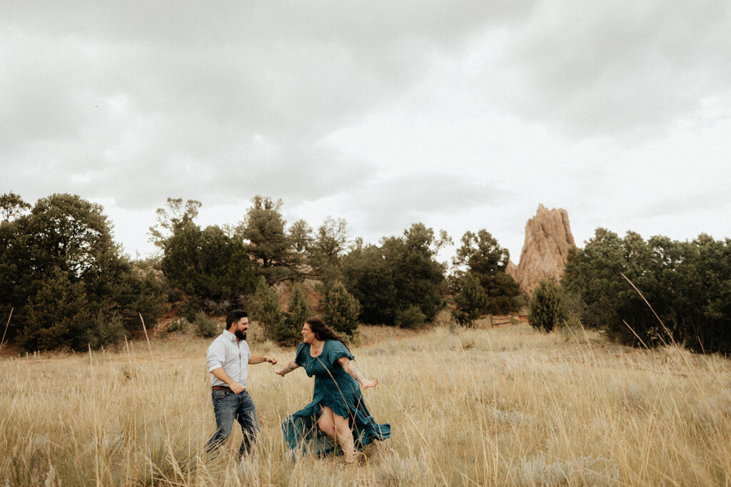 playful engagement session