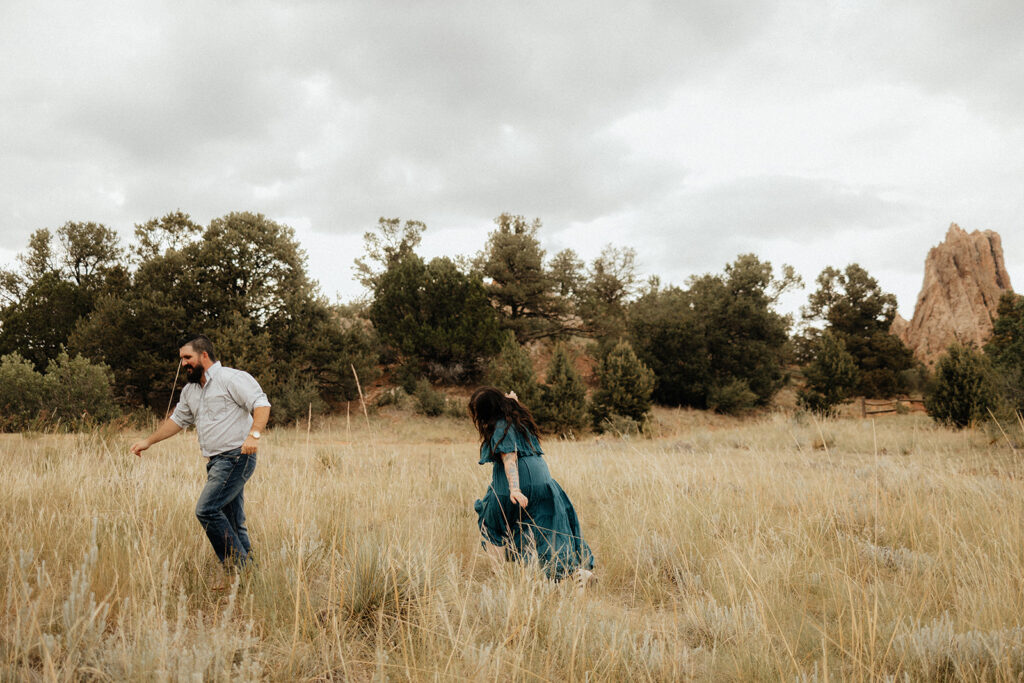 cute couple at their candid engagement photos