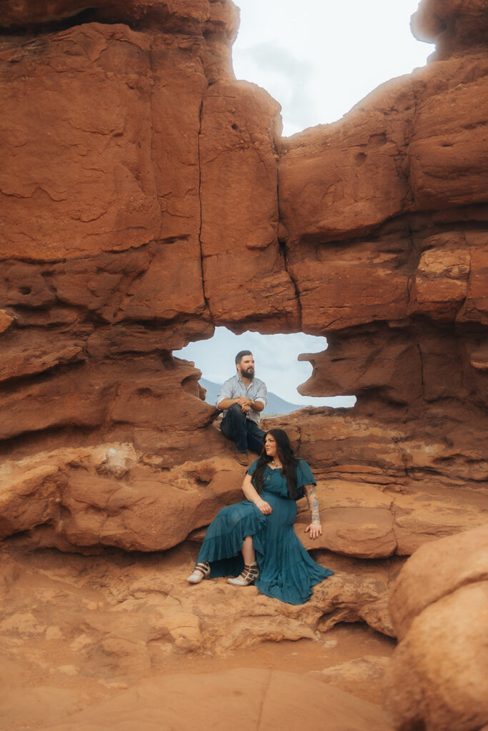 happy couple at their engagement session