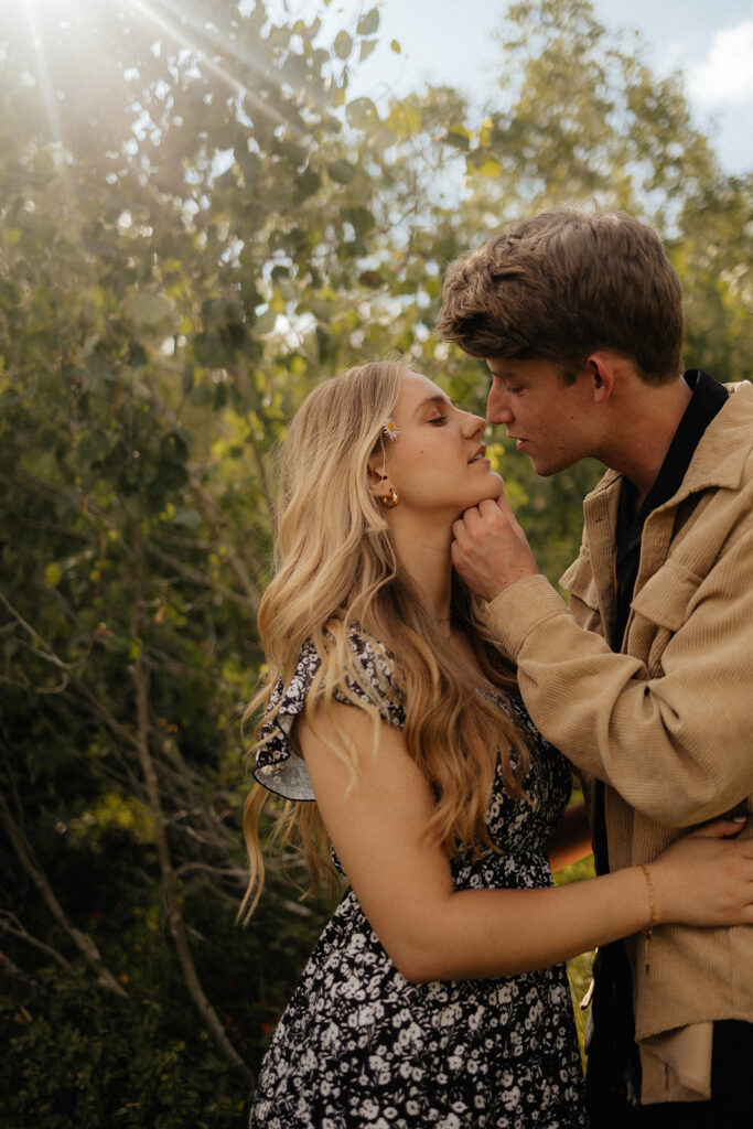 fun outdoor engagement session