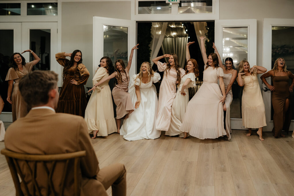 bride surprise dance at the reception