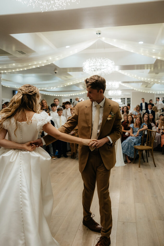 bride and groom first dance