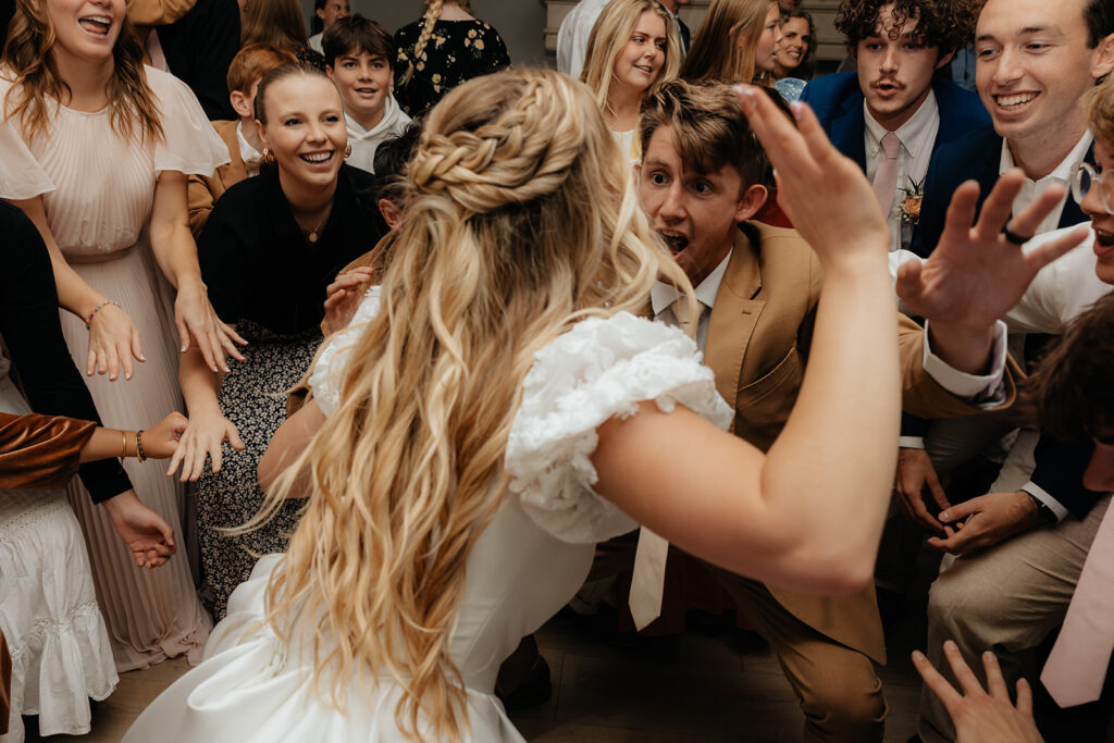 bride dancing at her reception party
