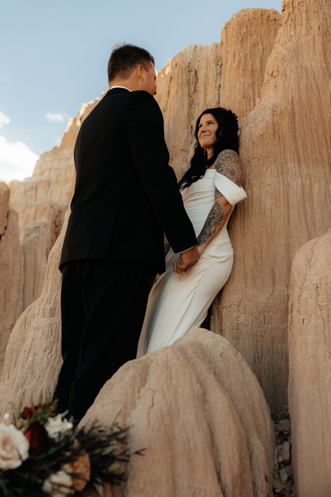 Chic, Adventurous, and Totally Theirs: Kyle & Kaylie’s Cathedral Gorge State Park Elopement