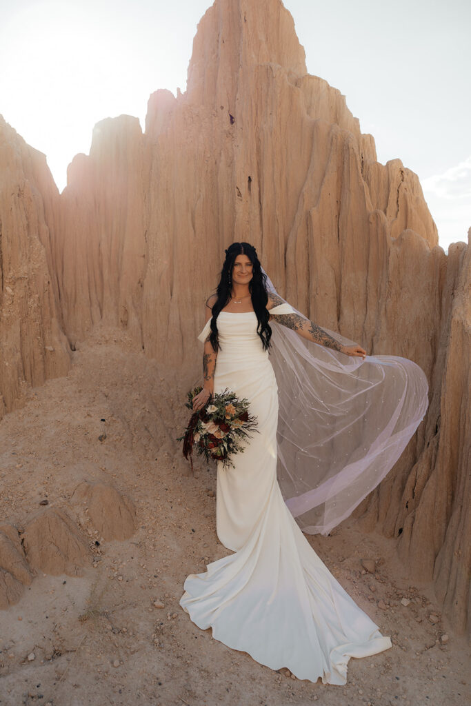Chic, Adventurous, and Totally Theirs: Kyle & Kaylie’s Cathedral Gorge State Park Elopement