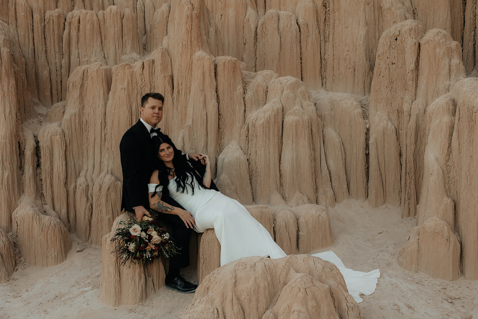 Chic, Adventurous, and Totally Theirs: Kyle & Kaylie’s Cathedral Gorge State Park Elopement