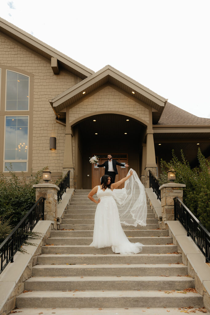 stunning picture of the bride and groom at their dream elopement