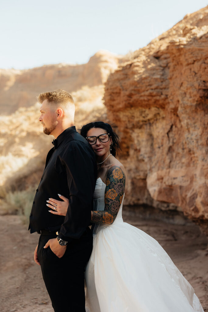 picture of the newlyweds after their ceremony