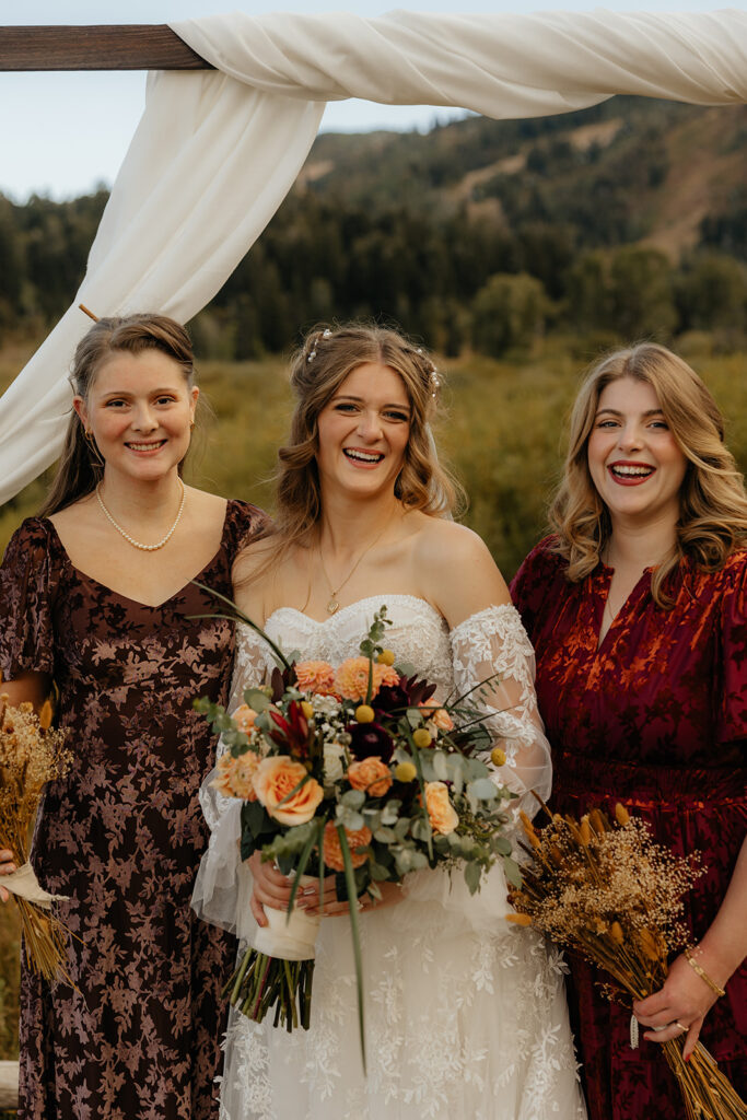 portrait of the bride and her friends