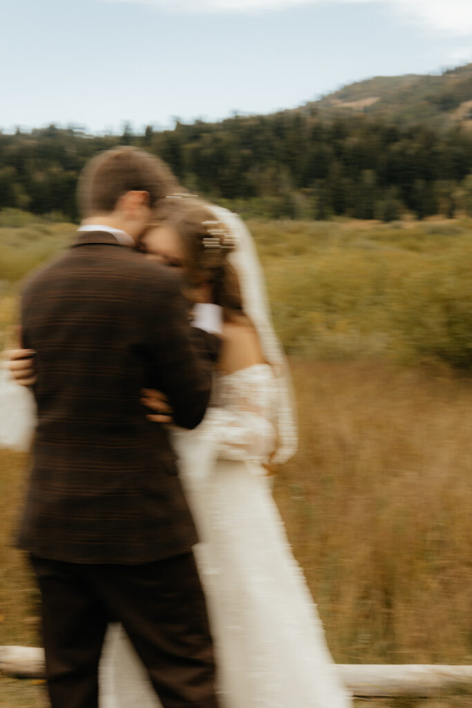 Golden Fall Mountains & Intimate Vows: Casey + Abby’s Snow Basin Utah Elopement
