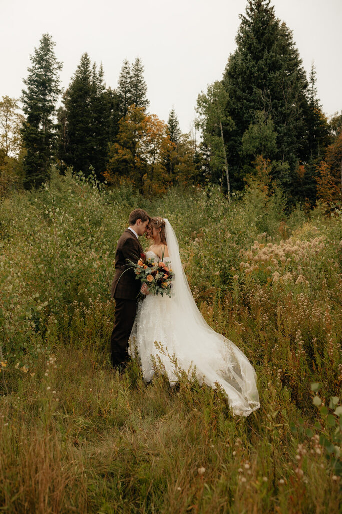 Golden Fall Mountains & Intimate Vows: Casey + Abby’s Snow Basin Utah Elopement