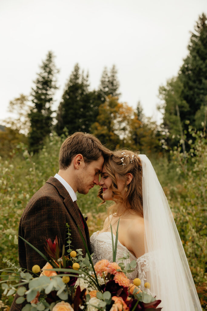 cute picture of the bride and groom after their ceremony