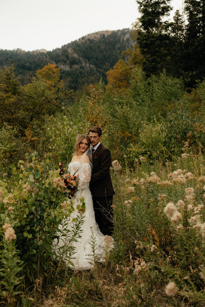 cute portrait of the newlyweds