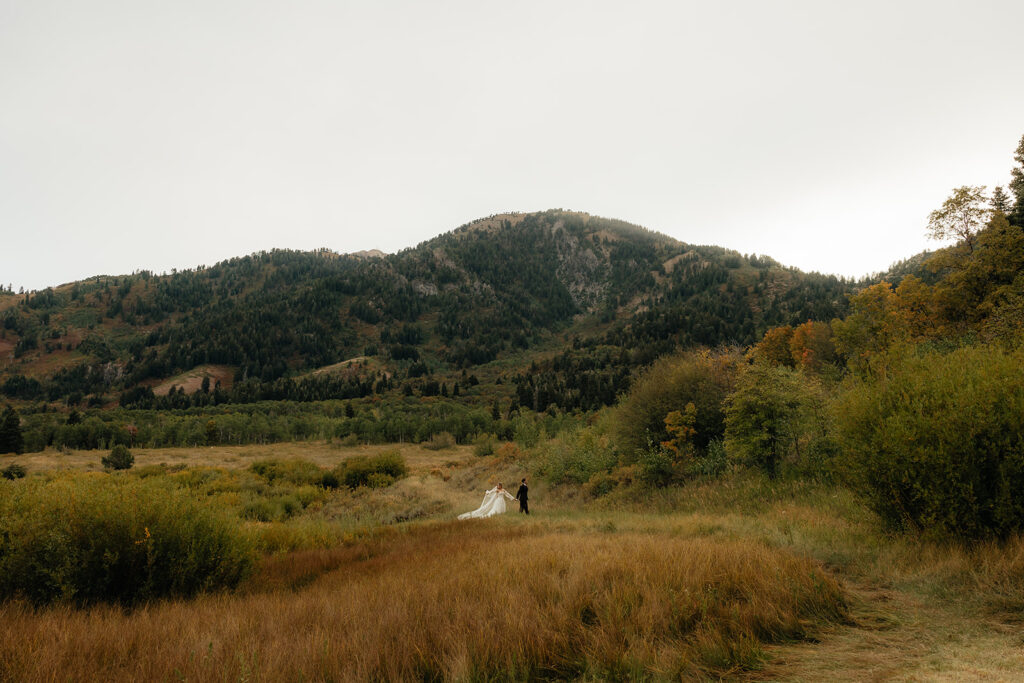 Golden Fall Mountains & Intimate Vows: Casey + Abby’s Snow Basin Utah Elopement