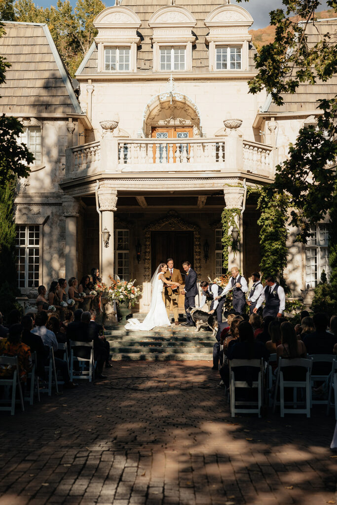 Chic & Luxurious La Caille Wedding in Utah, Rachel & Justin’s Intimate Chateau Celebration