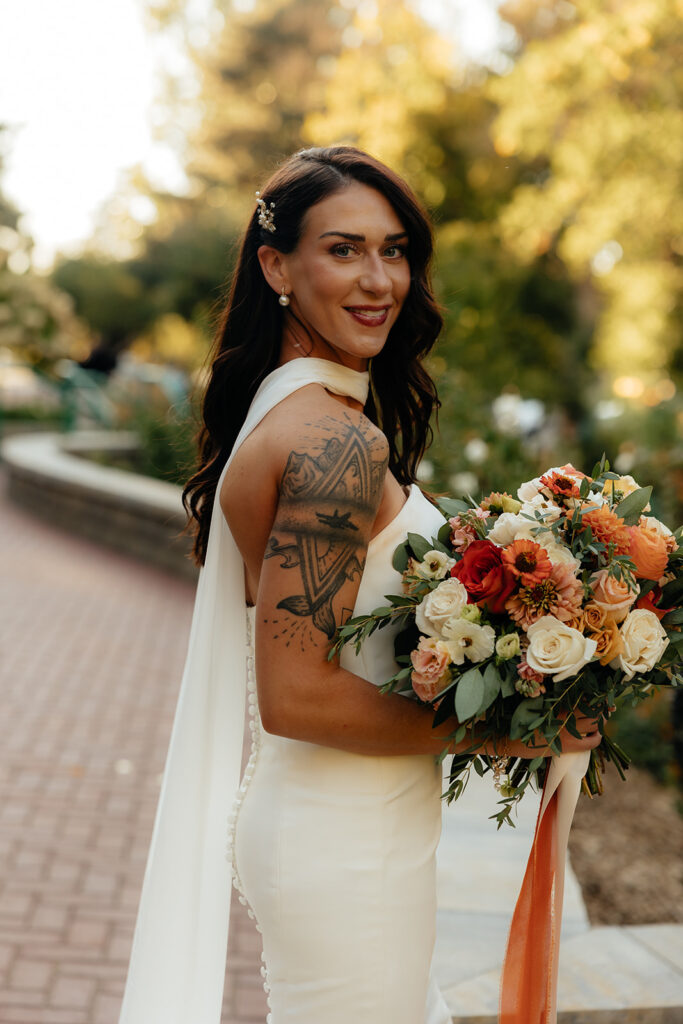 stunning picture of the bride at her dream utah wedding