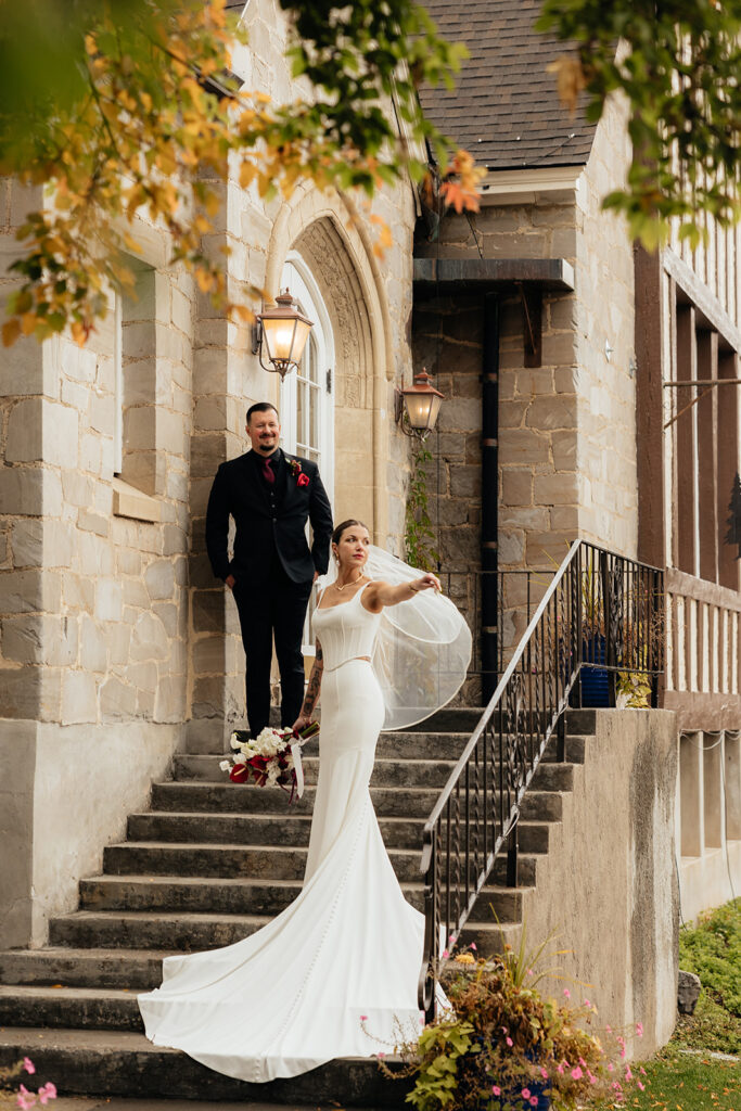 stunning golden hour bridal portraits