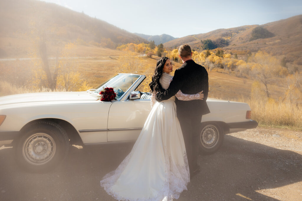 A Cinematic Snowbasin Elopement in Utah with Vintage Romance