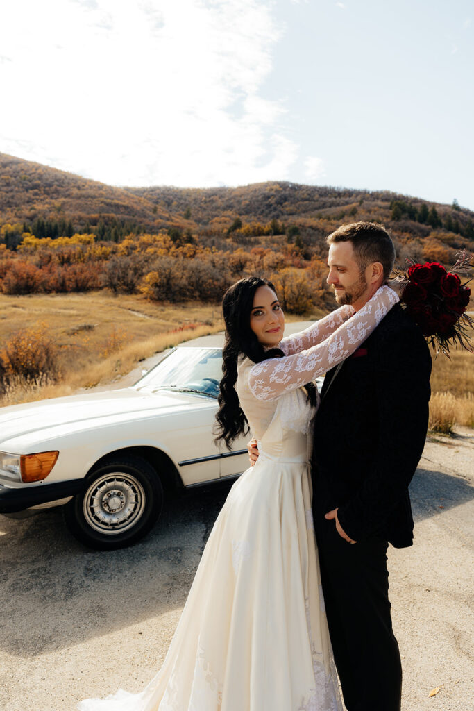 bride and groom at their dream elopement in utah