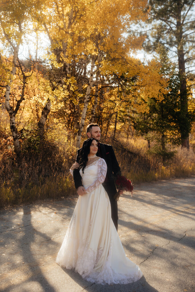 A Cinematic Snowbasin Elopement in Utah with Vintage Romance