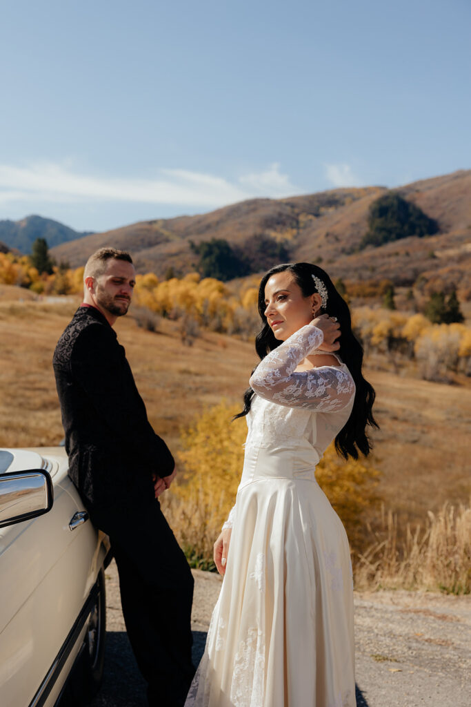 golden hour bridal portrait at their dream session