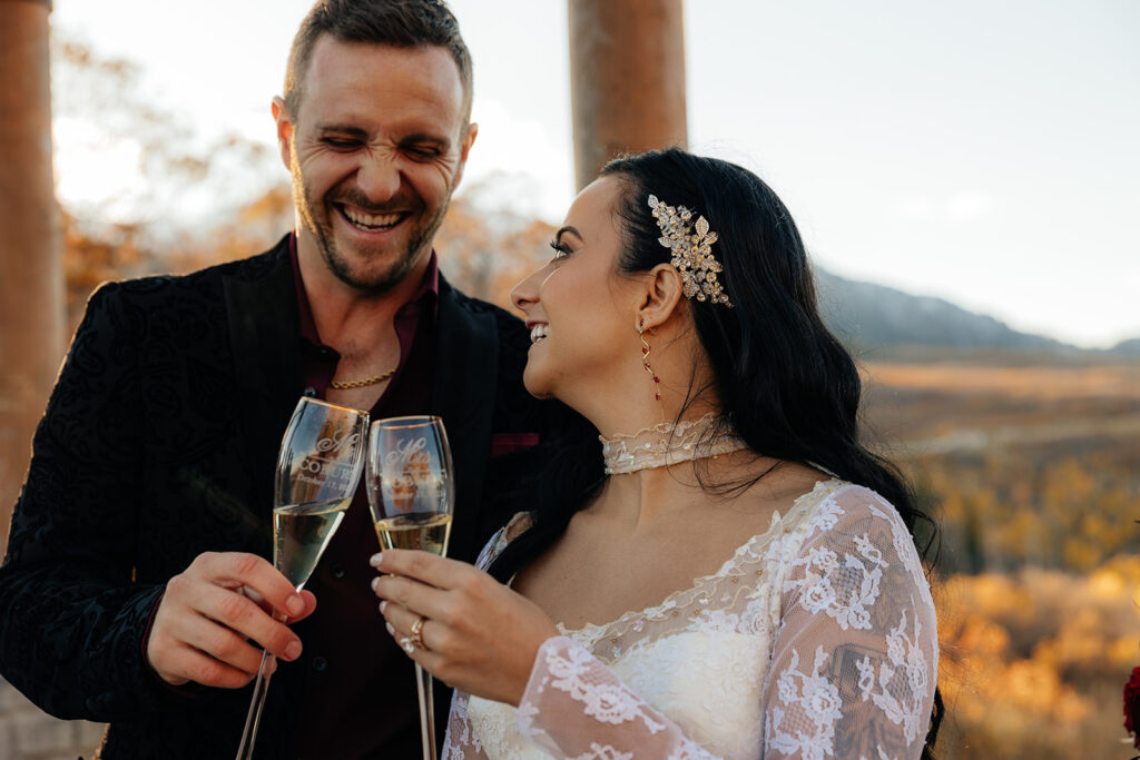A Cinematic Snowbasin Elopement in Utah with Vintage Romance