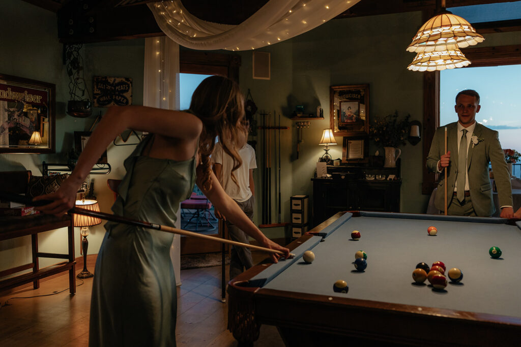 Intimate wedding reception party