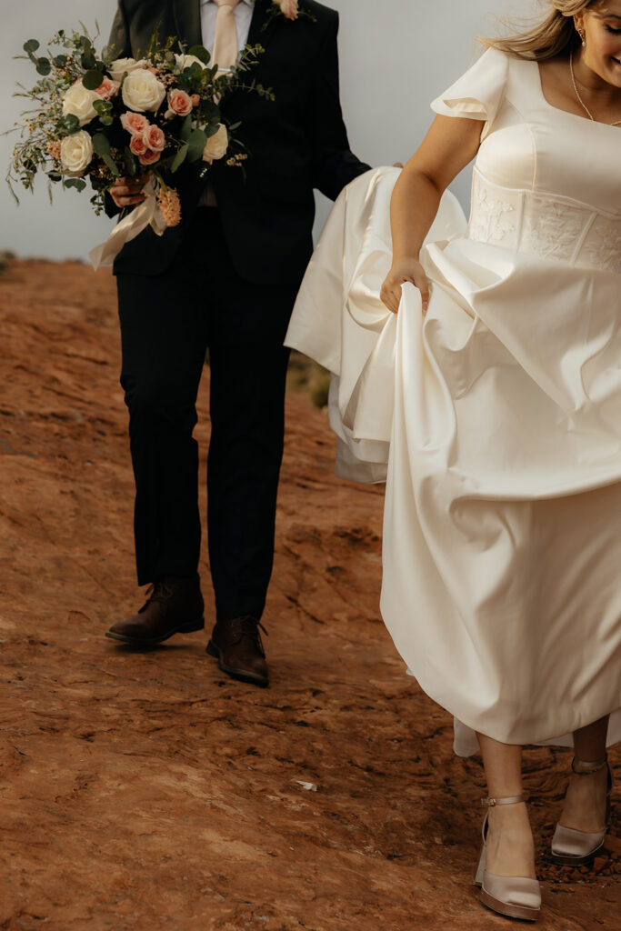 stunning closeup shot of the wedding attire
