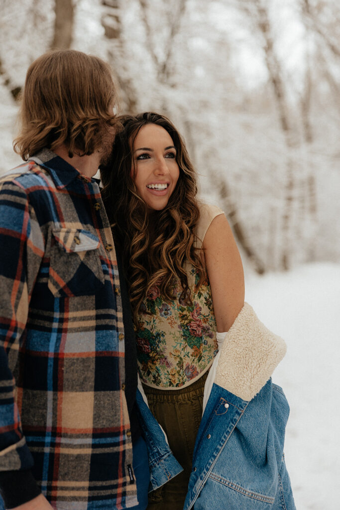newly engaged couple at their dream photoshoot