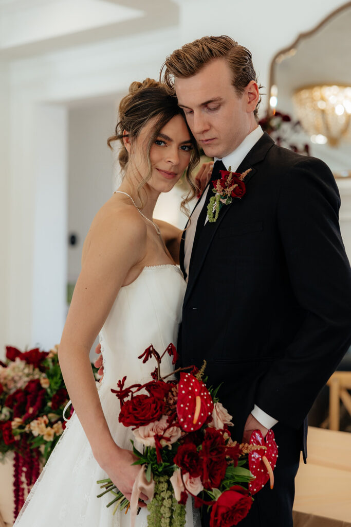 bride and groom at their dream wedding day