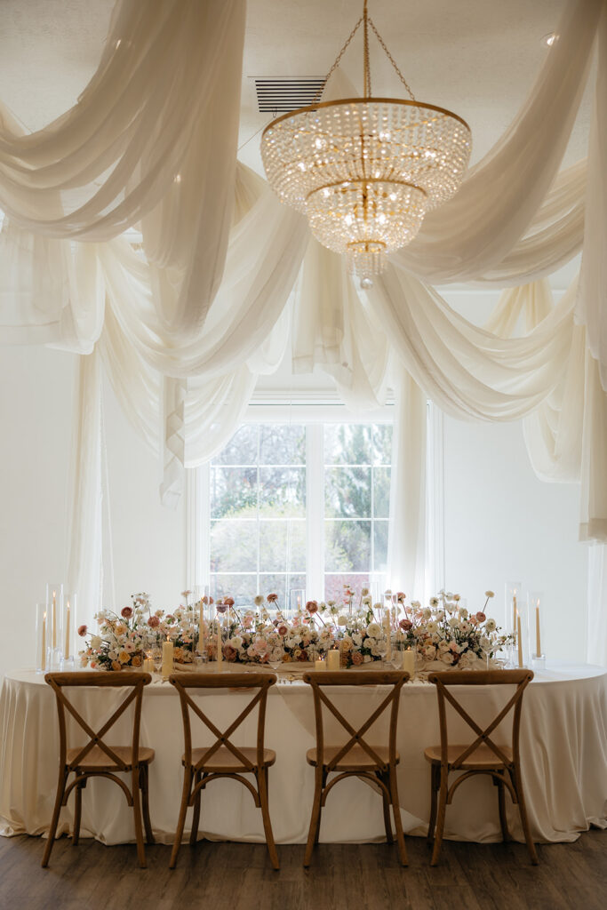 stunning florals at the wedding reception