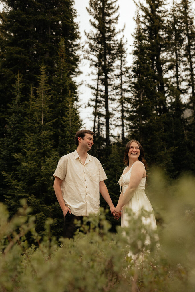 Utah Mountain Engagement Photos with an Unexpected Snowfall