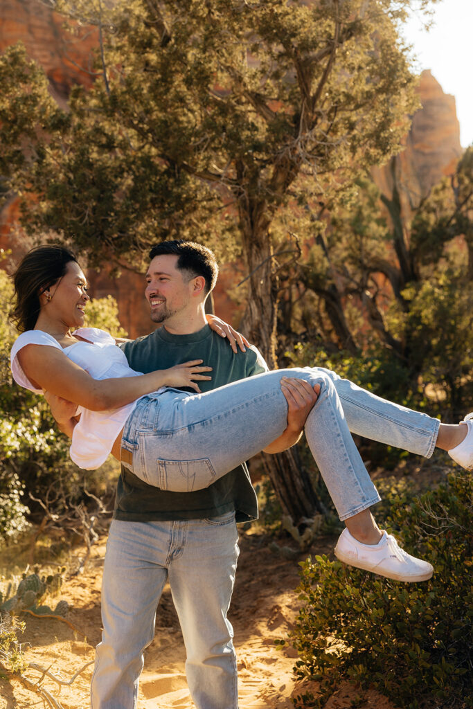 happy couple at their dream adventurous photoshoot