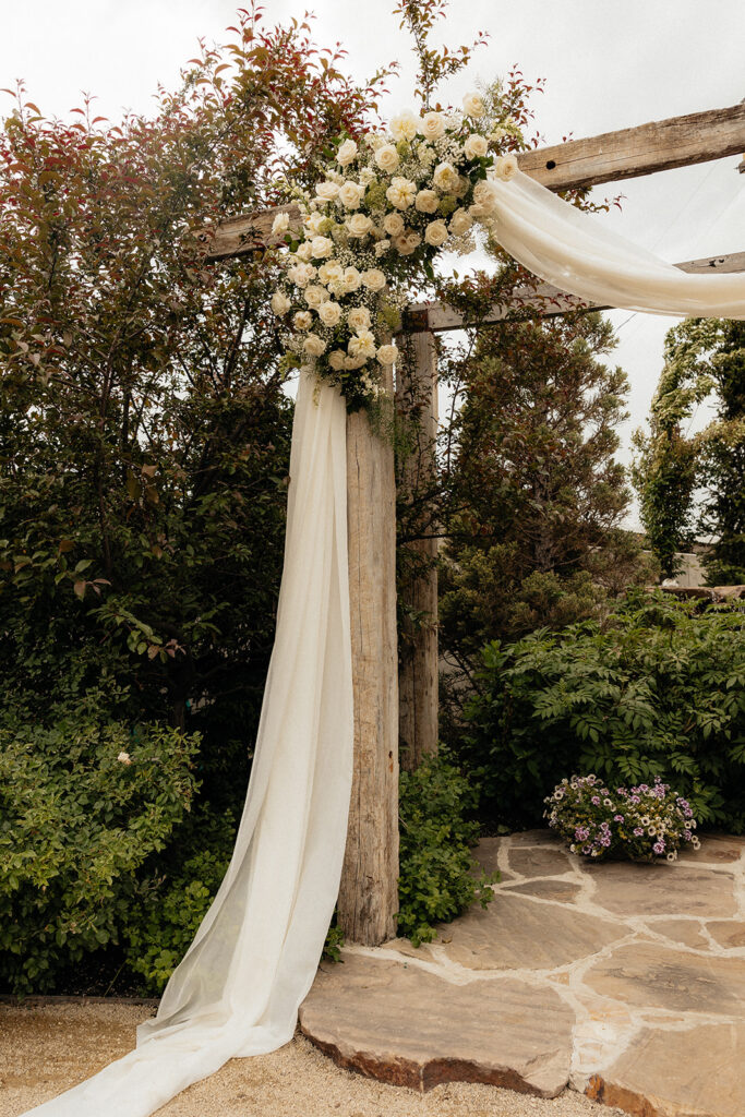stunning florals at the wedding ceremony